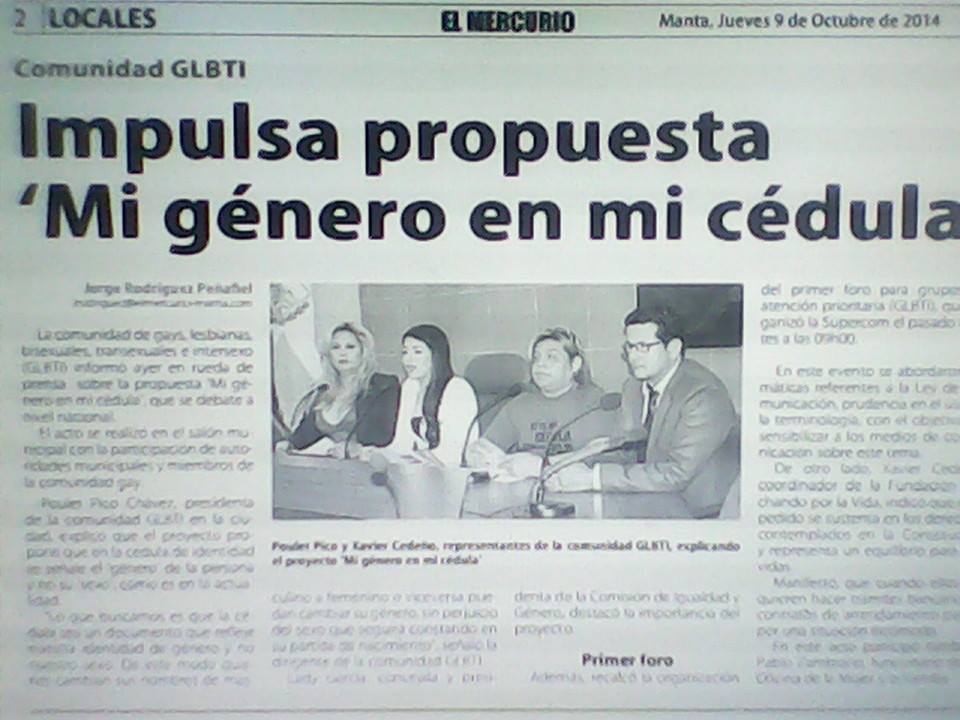 Impulsa propuesta Mi genero en Mi cedula